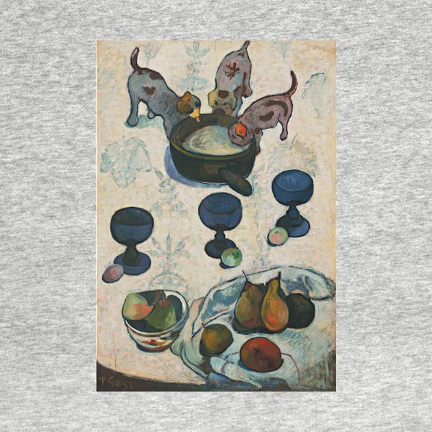 Still Life with Three Puppies by Paul Gauguin by Classic Art Stall